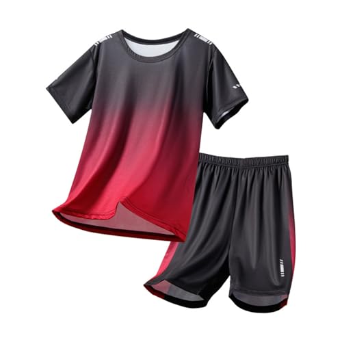 Loyan Boys Summer Clothes Tees and Running Shorts Activewear Set 2PCS Basketball Suit Sports Workout2