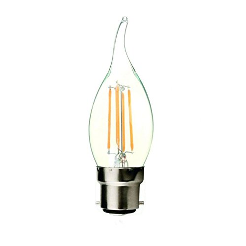 Merriway BH05049 4 W LED Filament Bulb, Glass, B22d - Warm White, 4 Watts