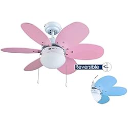 Ventilador Bastilipo Atlantico Bastilipo Aguadulce Ventilador de Techo con Luz E27, 60 W, Blanco, 75 x 42.9 cm