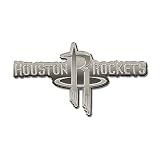 Rico Industries NBA Basketball Basketball Houston Rockets Antique Auto Emblem Antique Nickel Auto Emblem for Car/Truck/SUV