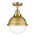 Innovations 447-1C-BB-HFS-82-BB One Light Flush Mount from Franklin Restoration Collection