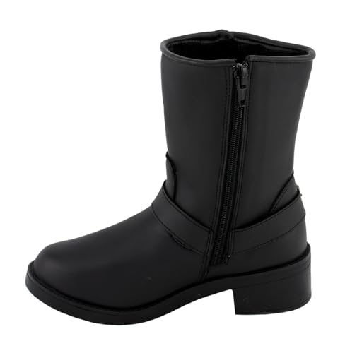 Image of Milwaukee Leather MBL9475 Women's Classic Black Engineer Style Fashion Motorcycle Riding Boots w /Side Zipper - 5