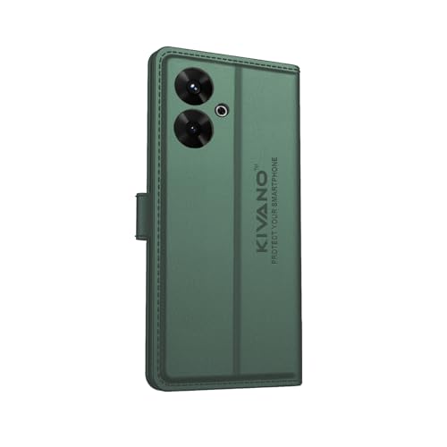 Image of Compatible with Redmi 13C 5G Flip Cover | Leather Finish | Inside Pockets & Inbuilt Stand | Shockproof Wallet Style Magnetic Closure Back Cover Case
