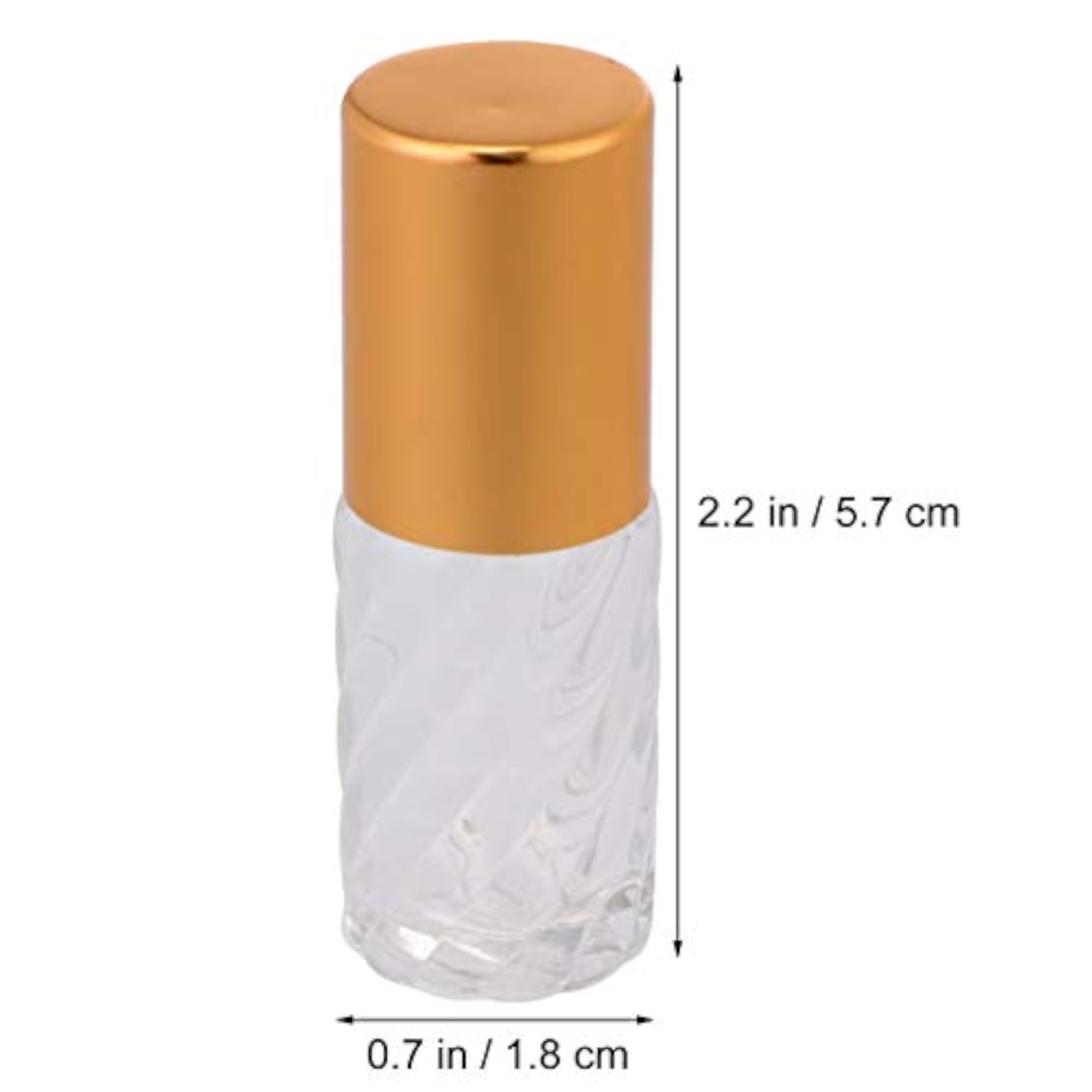 10pcs Glass Essential Oil Roller Bottles Refillable 5ml