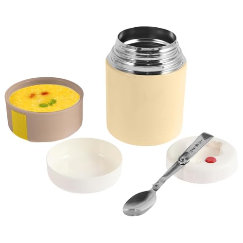 Sionhiuo Contenedor Térmico para Alimentos,Envases para Comida Caliente con Tapa Hermética - Bote Termico Doble Pared para Sopas y Alimentos - para Acampada Trabajo Picnic Escuela