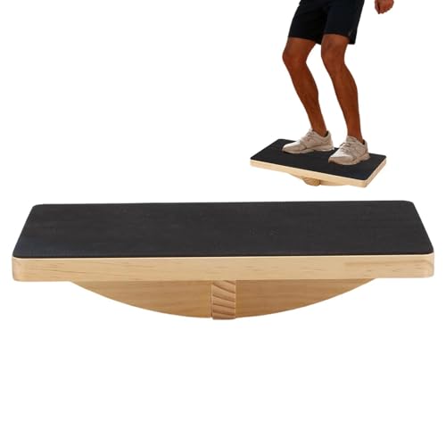 Balance Board Trainer - Equipo de estabilidad para pies de madera | Herramienta de entrenamiento de fuerza de núcleo antideslizante para Yoga Pilates Fitness Rehab Gimnasio en el hogar Entrenamiento