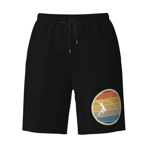 Retro Pole Vault Mens Swim Trunks Quick Dry Board Shorts 7" - Hawaii Beach Swimwear3