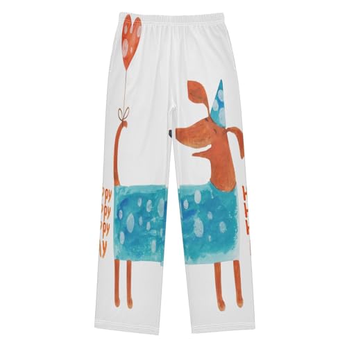 Boys' Pants Dog Dachshund Balloon Heart Long Bottoms Jogger Pants Elastic Waist Trousers with Pockets S-XL