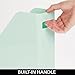 mDesign Plastic Slim Vertical File Folder Storage Organizer Bin with Handle, Hold Notebooks, Binders, Envelopes, Magazines for Home Office, Work Desktops, Ligne Collection, 8 Pack, Mint Green
