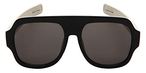 Edge I-Wear Square Sunglasses for Women Men Aviator Sunglasses Flat Top 541095-KGM-1(BLK+WHT.sd)2