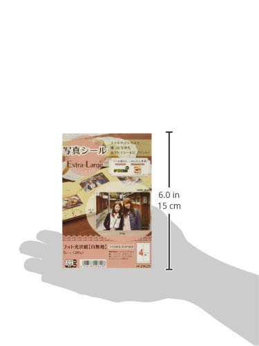 Amazon | エーワン 写真シール フォト光沢紙 Extra-Large 4面 5シート