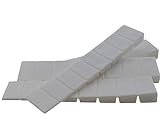 Tamaño: 100 x 20 x 1-8 mm. Rikama - Cuñas para Muebles (10 Unidades, plástico, 7 Puntos de Rotura, Piezas de Ajuste), Color Blanco