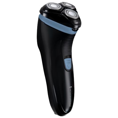 Remington-Mens-Electric-Rotary-Shaver-R1-Dry-Shave-30mins-runtime-Pop-Up-Trimmer-Flexing-Blades-and-pivoting-Neck-Cordless-Usage-USB-C-Charging-Worldwide-Voltage-R1000
