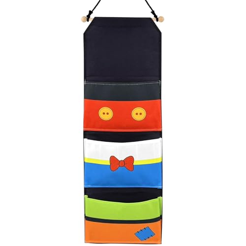 RUNROLE 3 Pocket Canvas Fish Extender - 10 Inch Width Portable Easily Customize Hanging Storage Organizer 2026&2027 FE for Gift Exchanges and Pixie Dust Cruise Essentials