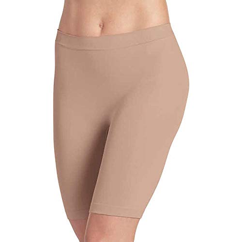 Jockey Ladies' Skimmies Slip Short Smooth Lightweight Mid-Length , 2 Pack (X-Large)Black - Light Nude #TOP1