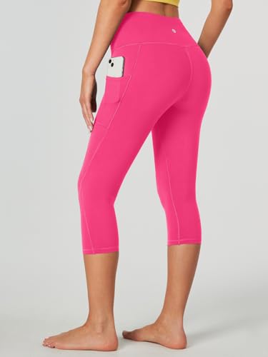 Image of Heathyoga Capri Leggings for Women High Waisted Capri Leggings with Pockets for Women Tummy Control Yoga Pants Women