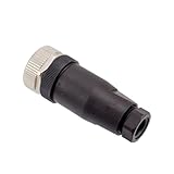 1PCS gerade oder 90 Grad Kunststoff Montage Schraube Crimpen wasserdicht IP67 M12 Stecker(Straight...
