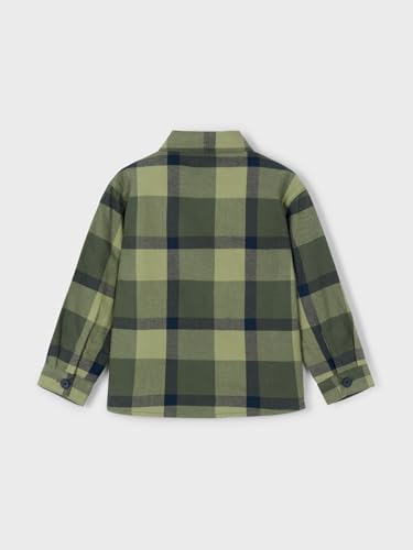 Mayoral Checked Overshirt for Boys Olive2