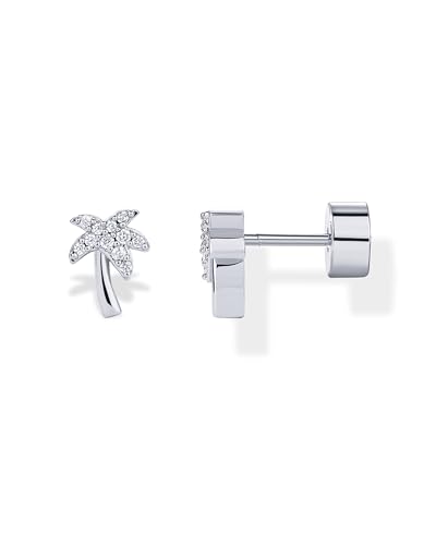 Image of PAVOI 14K Gold Plated Dainty Flat Back Earrings for Women, Piercing Studs