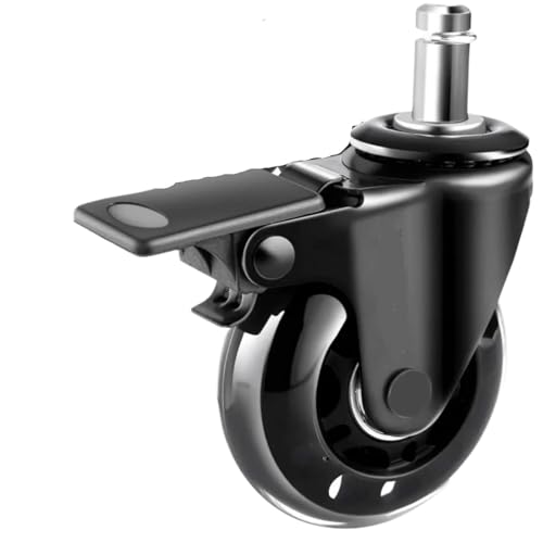 3/5 Pack Office Chair Casters, Heavy Duty Wheels 3 Inch, Fits All Floors with(5pcs 11mm,2.5in)