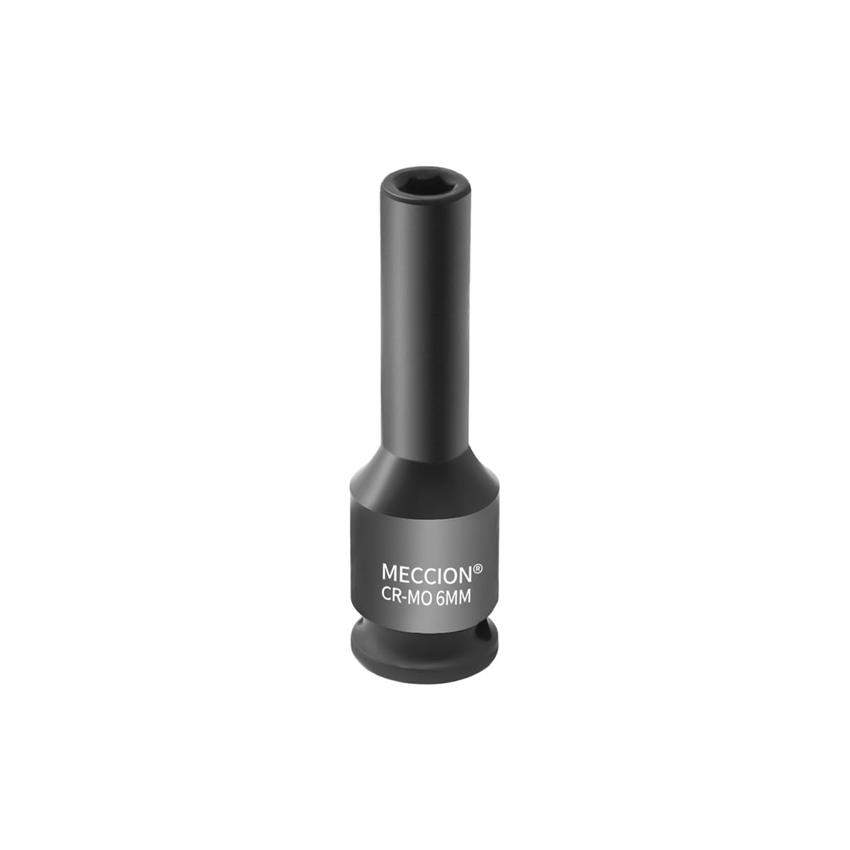 Meccion 3/8 Inch Drive Impact Socket 24mm Heavy Duty Cr-Mo 6 Point Deep Socket, 63mm Length