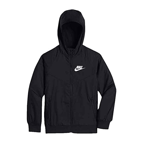Nike Jungen B NSW Windrunner Jacket Hd Trainingsjacke, Schwarz/Weiß,...
