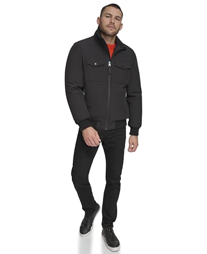 Image of Calvin Klein Men's Flextech Solid Bomber Jacket