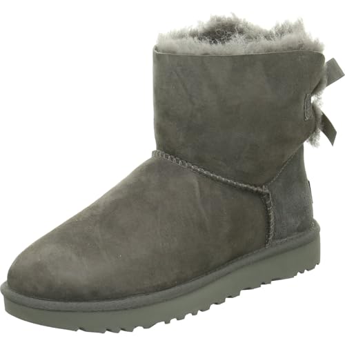 UGG Mini Bailey Bow II, Bottes Classiques. Femme, Grey, 42 EU