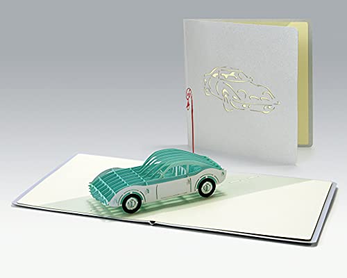 CUTPOPUP The Classic Car Fathers Day Pop Up Card, Birthday Pop Up Card, 3d Popup Greeting Cards, Handmade 3D Popup Birthday Card. - Image 3