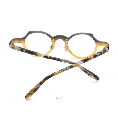 Lunettes en acétate mat MUTYNE monture œil de chat bleu coloré pour femmes