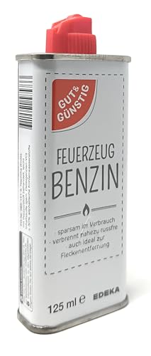 1 Stück Gut & Günstig Feuerzeugbenzin Feuerzeug Benzin 125 ml mit Kunststoff-Ventil