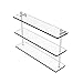Allied Brass MA-5/22 Mambo Collection 22 Inch Triple Tiered Glass Shelf, Satin Chrome