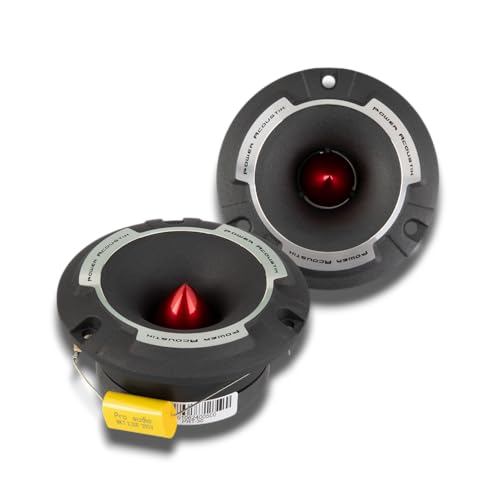 Power Acoustik PRT-30 – 3.75' Aluminum Diaphragm Super Bullet Tweeters | High Power Pro Audio Pair | 350W Peak, Loud High-Frequency Car Tweeter Speakers for Car Audio (Pair)