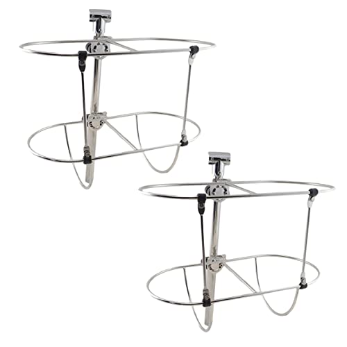 NEWMAIX Boat Fender Holder 2PC 316 Stainless Steel Marine Folding Double Fender Rack for 7 Inch Boat Fender (Hold 4 Fenders) (7 Inch)