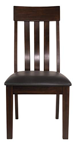Signature-Design-by-Ashley-Haddigan-Faux-Leather-Cushioned-Rake-Back-Dining-Chair-2-Count-Dark-Brown Signature Design by Ashley Haddigan Faux Leather Cushioned Rake Back Dining Chair 2 Count Dark Brown