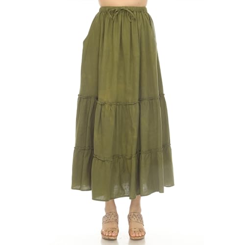 Homespun Tiered Maxi Skirt