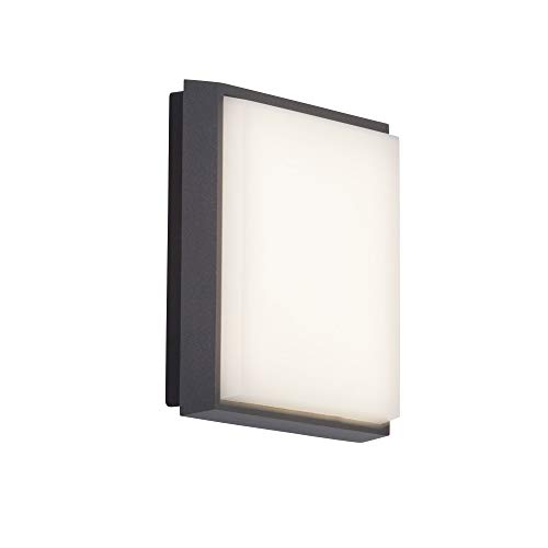 Preisvergleich Produktbild AEG LETAN SQUARE LED Wandleuchte Lotuseffekt 17,5 cm Anthrazit / Weiß