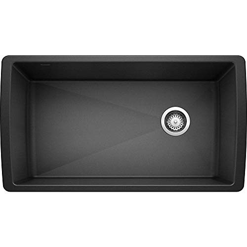 BLANCO Anthracite 441768 DIAMOND SILGRANIT Super Single Undermount Kitchen Sink 335 X 185
