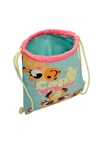 PUKET - MOCHILA INFANTIL PUKET SAQUINHO CAPIVARA VERDE CAPY BORA