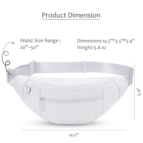 Image of MAXTOP Large Crossbody Fanny Pack with 4-Zipper Pockets,Gifts for Enjoy Sports Festival Workout Traveling Running Casual Hands-Free Wallets Waist Pack Phone Bag Fits All Phones