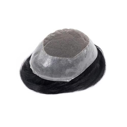 Toupet for homme en dentelle respirante et contour PU, complément capillaire 18x23 cm