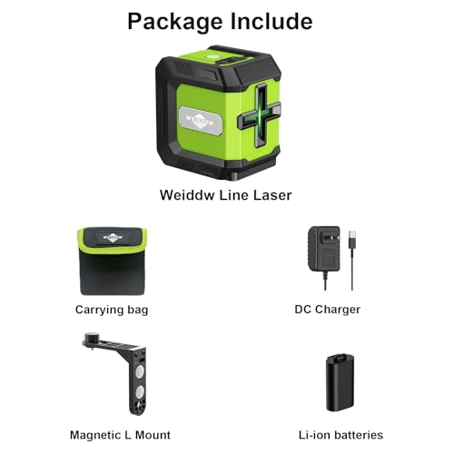 Weiddw Laser Level Self-Leveling Laser Level Tool Green Cross Line Lazer Level For Construction Indoor Project,Picture Hanging thumb #1