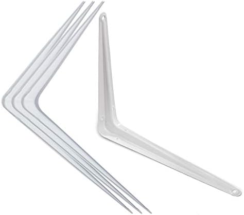 Shelf Brackets White 8 x 10 inches Pack of 4 PCS Great for Hanging Shelves Supports