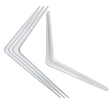 Shelf Brackets White 8 x 10 inches Pack of 4 PCS Great for Hanging Shelves Supports