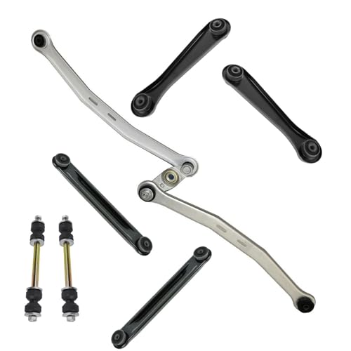 TRQ Rear Suspension Kit Control Arm Sway Bar Stabilizer Link Watts Link Track Bar Compatible with 1998-2011 Ford Crown Victoria Lincoln Town Car Mercury Grand Marquis