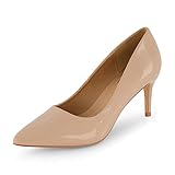 Memory Foam-Einlegesohle CUSHIONAIRE Damen Preston Dress Pumps + Memory Foam, große Weiten erhältlich, Nude Lack 38 EU