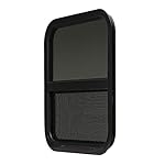 ToughGrade Vertical Sliding Black RV Window 22" X 22" X 1 1/2" Includes Mounting Ring and Bottom Screen - Image 3
