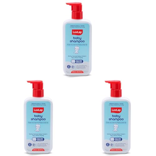 Image of LuvLap Milky Soft Baby Shampoo - 600ml, Tear Free Formula, Ph 5.5,With Milk Protein, Vitamin E & Coconut Oil, Shea Butter & Chamomile, Soft & Shiny Hair, No Paraben, Dermatologically Tested