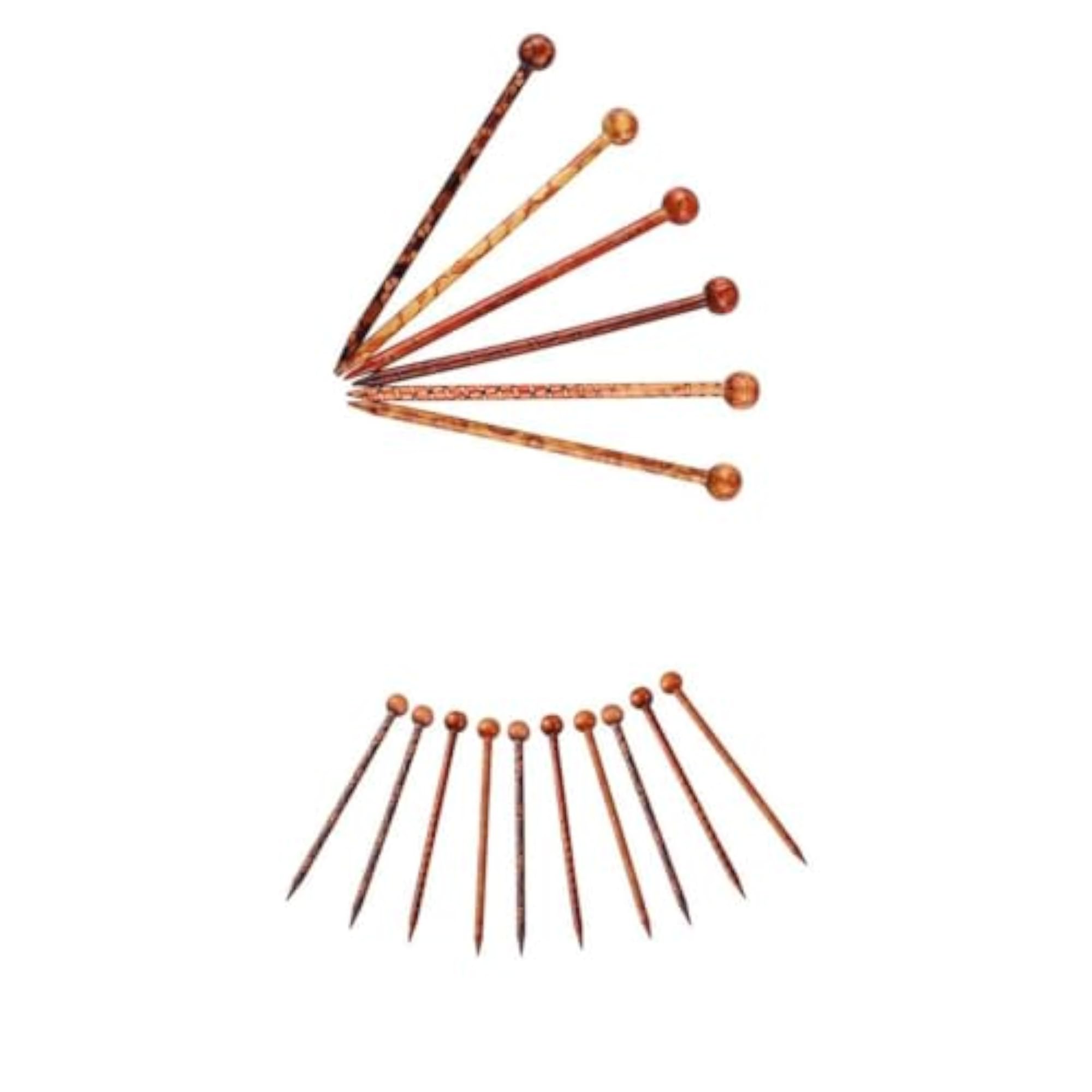 16 Pieces Retro Wooden Hairpin Set