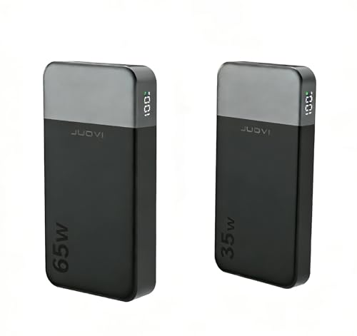 Image of JUOVI 65W 20000mAh Power Bank (Black) and 35W 10000mAh Power Bank (Black)